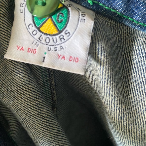 Rare Vintage Cross Colours Dig It Long Denim Chore Jacket Streetwear HipHop 1/XL - Picture 5 of 15